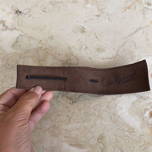 Handcrafted Leather Cuff Bracelet  - Picture 6 of 8